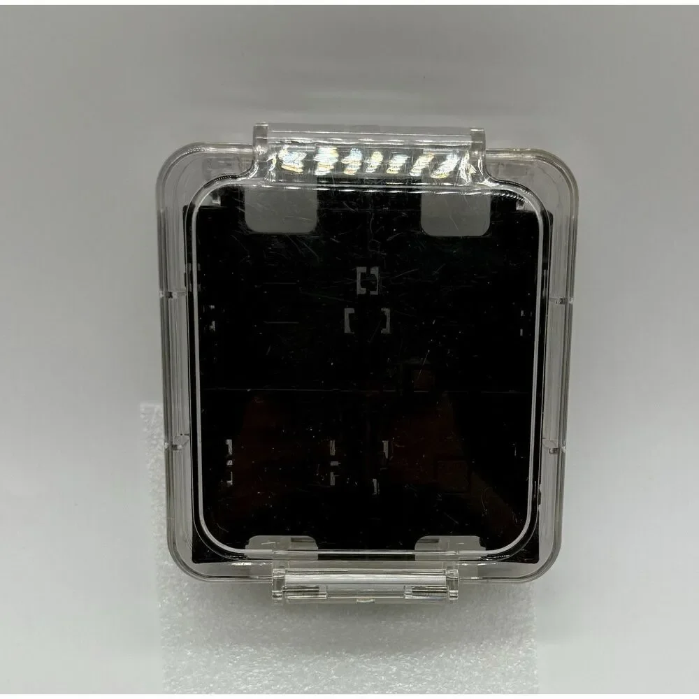 Nintendo DS/3DS Compact Game Case Clear Black Stores 16 Game Cartridges See Note